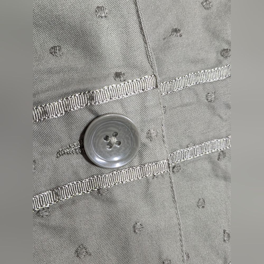 OLD NAVY VINTAGE 100% COTTON Y2K ARMY GREEN JACKET BLAZER W/EMBROIDERY sz S NEW - Picture 11 of 11